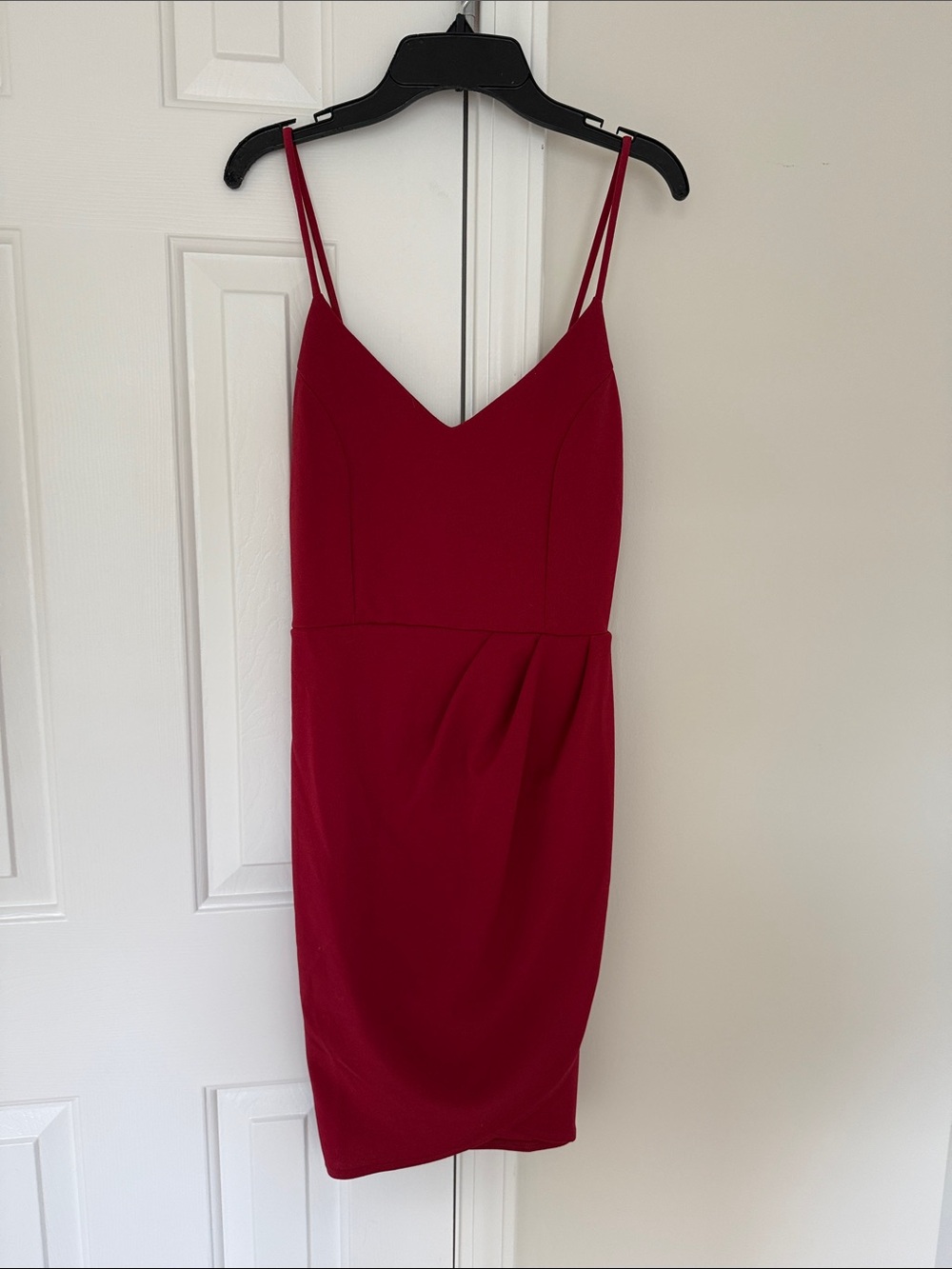 Lulu's Red Spaghetti Strap Midi Dress